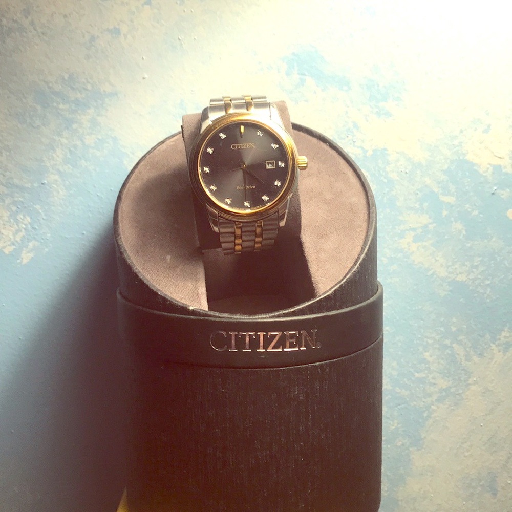 Men’s Citizen Eco-Drive two-tone diamond watch